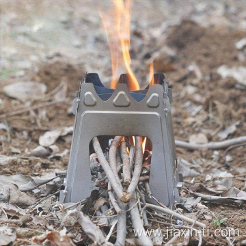 Camping Square Foldable Pure Titanium Barbecue Stove